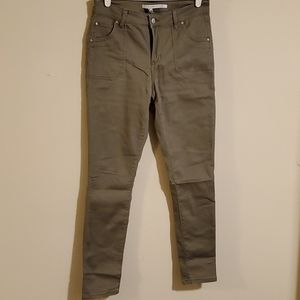 Olive green skinny jeans
